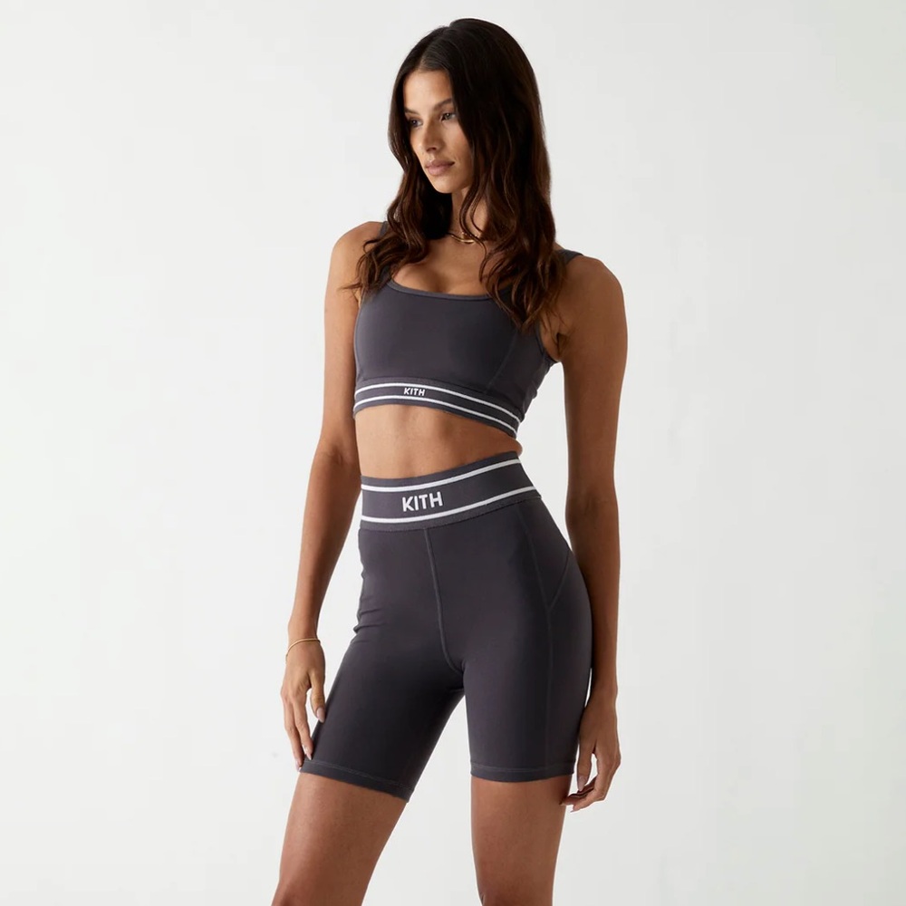 Kith Sports bra with matching bike shorts